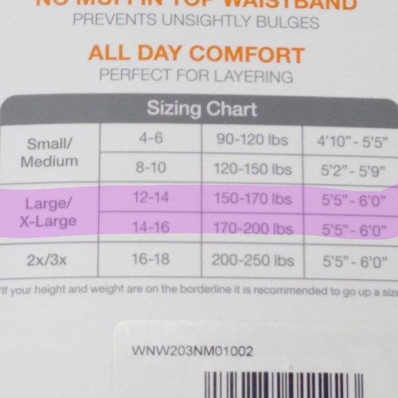 Warner's Blissful Benefits No Muffin Top Textured Leggings L/XL Black Camouflage - Picture 11 of 12